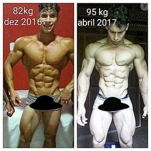 Ramon Dino mostrou sua transformação após o ganho de massa em cerca de 1 ano