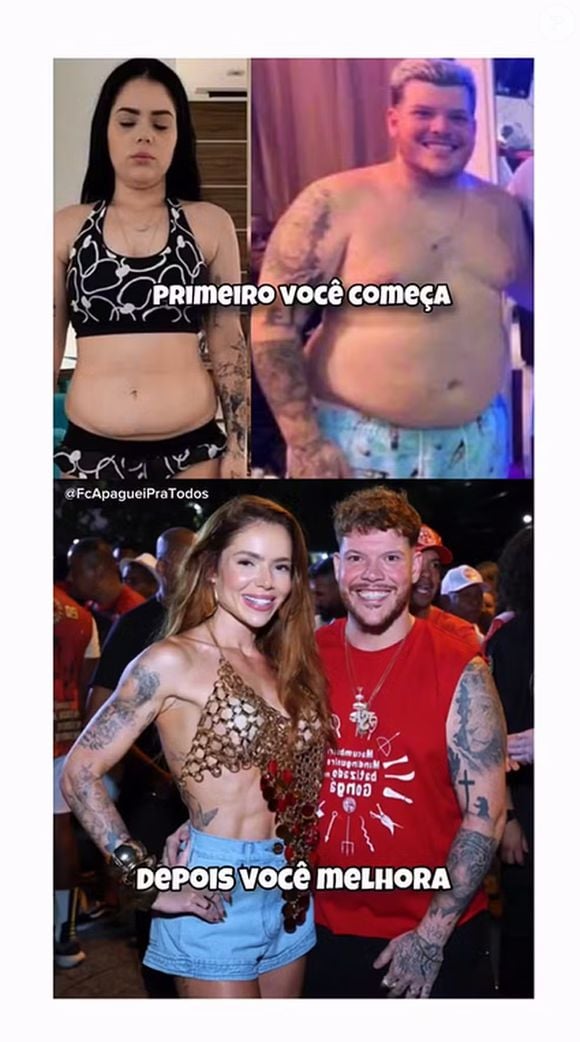 O antes e depois de Ferrugem e Thais Vasconcellos impressiona