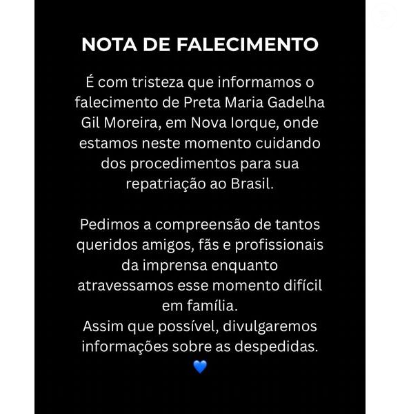 Gilberto Gil falou sobre as cerimônias de despedida de Preta Gil