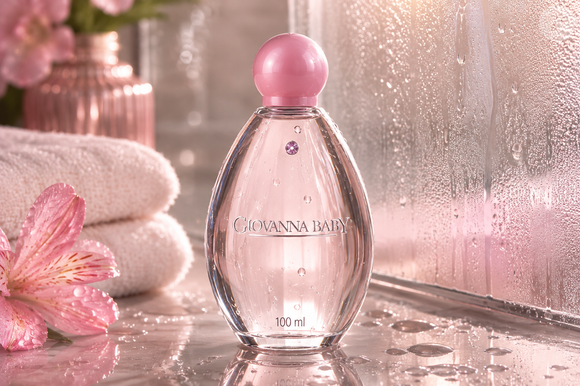 Com notas de Lavanda, Jasmim, Lírio-do-Vale, Sândalo e Almíscar, a fragrância da Giovanna Baby resgata memórias afetivas sem abrir mão da sofisticação