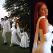 Vestido de noiva de cetim, decote tomara que caia e luvas: Viih Tube aposta em look minimalista e moderno para casamento civil com Eliezer após 'perrengues' em dia especial