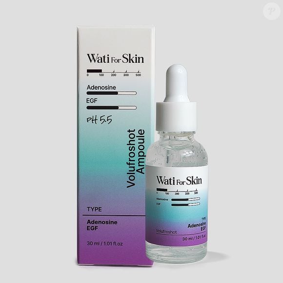 5. Adenosine EGF Volufroshot Ampoule (Wati for Skin)- 30ml | R$ 149,90 - voltada para a firmeza e elasticidade, essa ampola intensiva reúne Adenosina, com ação antienvelhecimento, e EGF, que estimula a renovação celular e o reparo da pele