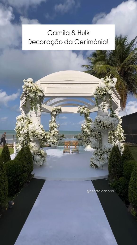 Segundo casamento de Hulk e Camila Ângelo aconteceu em um resort de luxo de frente para a praia em João Pessoa, Paraíba, nesta terça-feira (7)