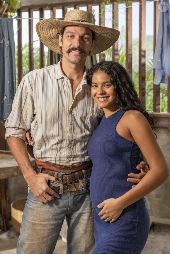 Guitto e Bella Campos em 'Pantanal'