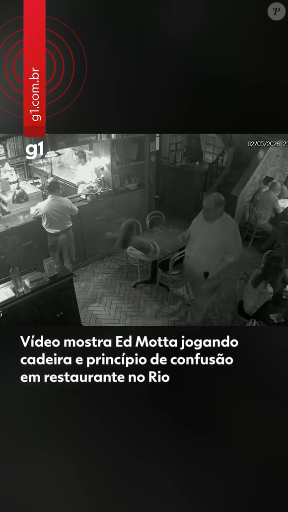 Ed Motta arremessou uma cadeira dentro do restaurante