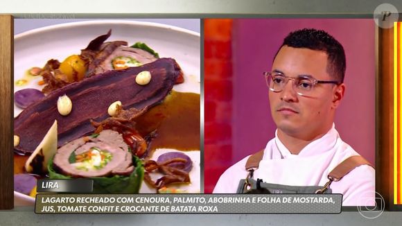 A manobra ousada de Luiz Lira, integrante do time de Alex Atala: ao se deparar com batata-roxa na plataforma extra de ingredientes, ele decidiu pegar todas de uma vez para impedir que outros competidores fizessem o mesmo tipo de receita