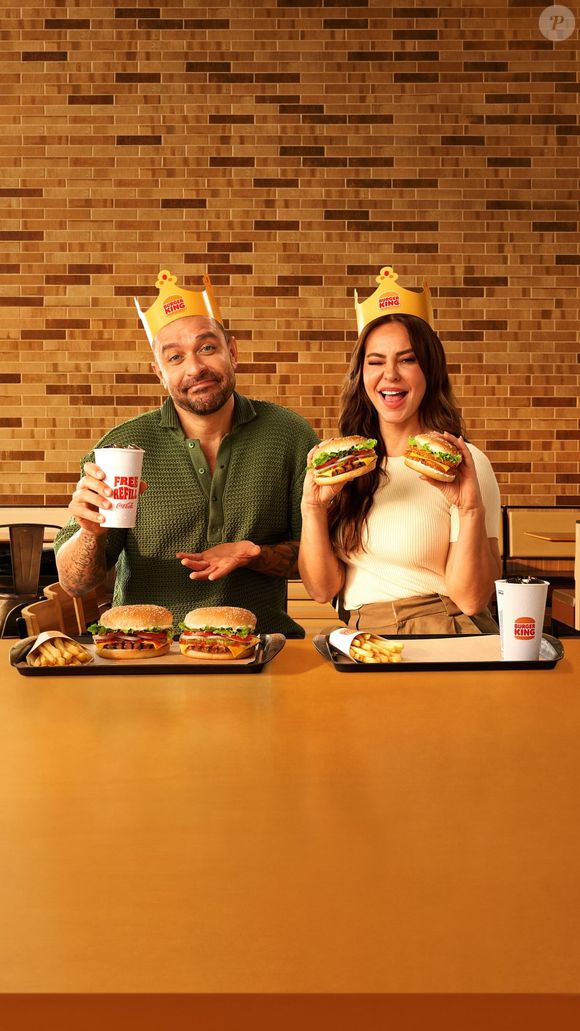 Ex-casal, Paolla Oliveira e Diogo Nogueira aparecem juntos novamente em campanha publicitária do Burger King