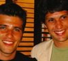 Bruno Gagliasso e Gustavo Leão nos bastidores da novela 'Paraíso Tropical', em 2007