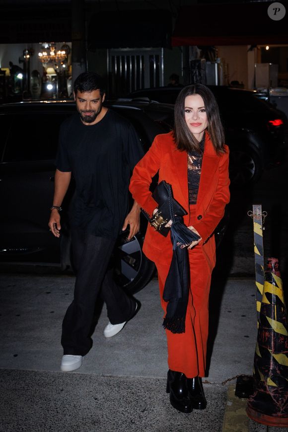 Sandy com Pedro Andrade na primeira aparição pública do casal