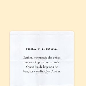 "Senhor, me proteja das coisas que eu não posso ver e ouvir", estava escrito na mensagem compartilhada por Biancardi