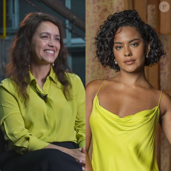 Para um internauta, o look usado por Manuela Dias na entrevista pode indicar o responsável pela morte de Odete Roitman