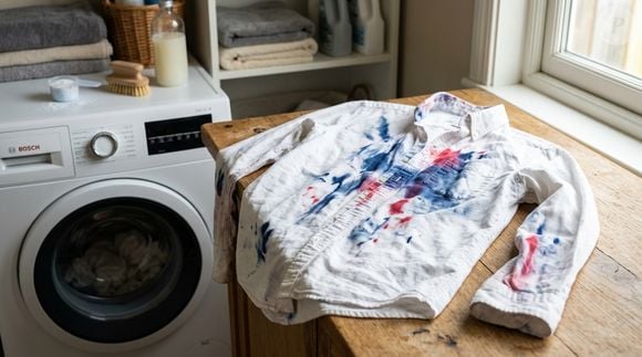 Uma peça branca que entrou por engano na lavagem com roupas coloridas pode acabar toda manchada, mas alguns truques ajudam a recuperar o tecido e evitar que a roupa vá para o lixo