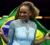 A ginasta Rebeca Andrade subiu ao lugar mais alto do pódio no Mundial de Ginástica Artística de Roterdã. O ouro no salto foi o terceiro da brasileira na prova em Campeonatos Mundiais