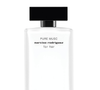 O Pure Musc For Her, de Narciso Rodriguez, combina almíscar, flores brancas e cashmere em uma fragrância sofisticada que remete à sensação de pele macia, roupa limpa e camisa de linho recém-lavada